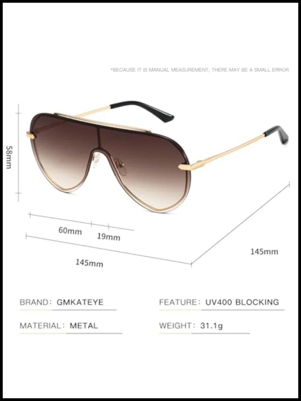 Oversized Shield Sunglasses Women Stylish UV Protection Large Frame Shades